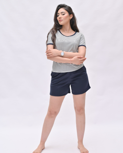 Pyjashort Rayé Bleu