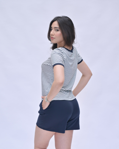 Pyjashort Rayé Bleu