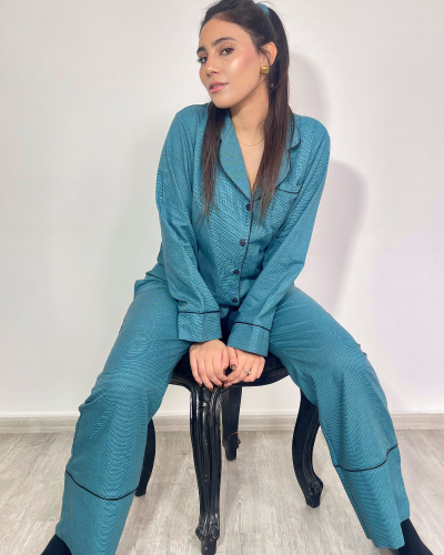 Pyjama Baya Mini-Carreaux Vert
