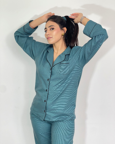 Pyjama Baya Mini-Carreaux Vert
