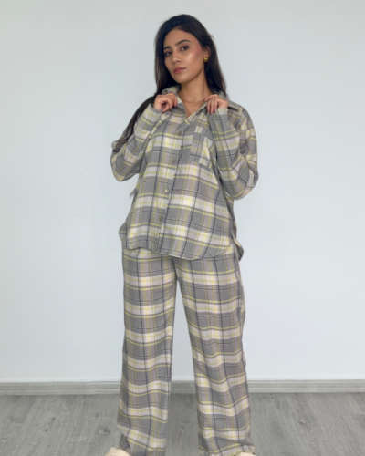 Pyjama Nadine Gris & Jaune