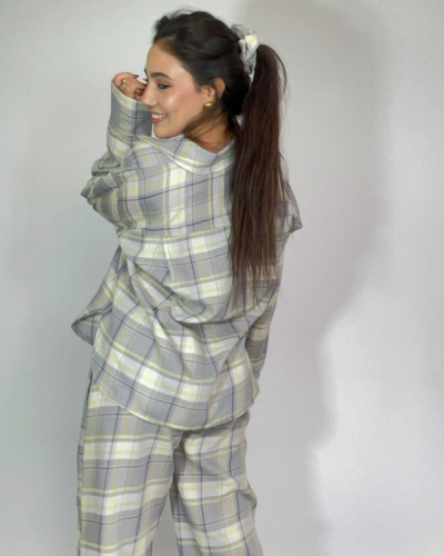 Pyjama Nadine Gris & Jaune