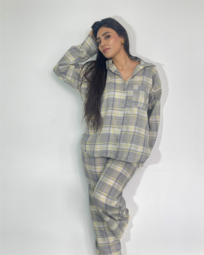 Pyjama Nadine Gris & Jaune