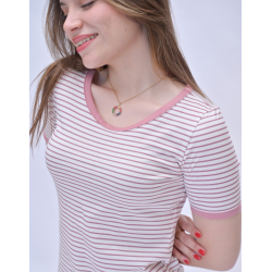 Pyjashort Rayé Rose