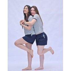 Pyjashort Rayé Bleu