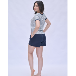 Pyjashort Rayé Bleu