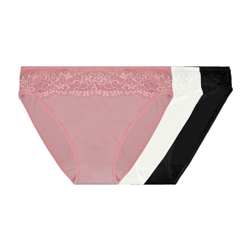 pack de 3 slips mini lace confort