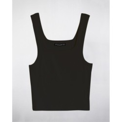 Crop top carré  noir